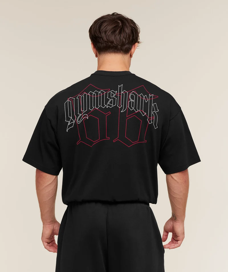 Gymshark Outline Graphic T-Shirt - Black