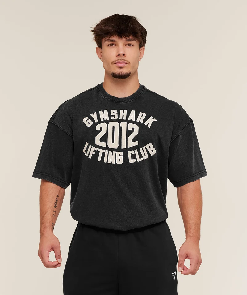 Gymshark 2012 Lifting Club T-Shirt - Black