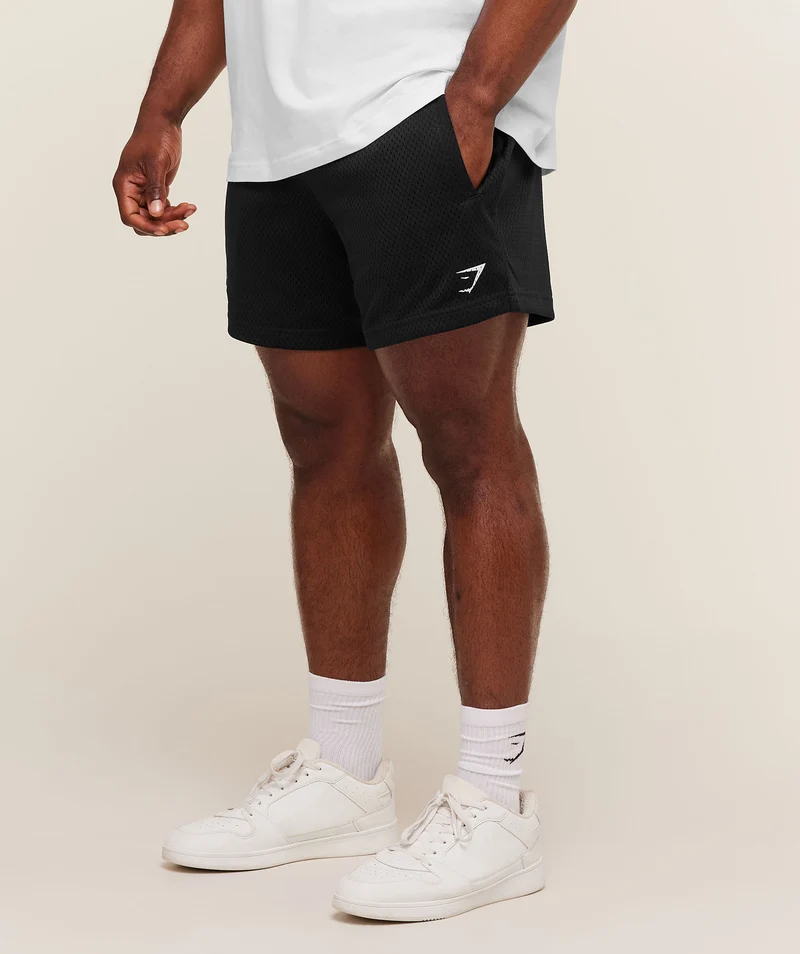 Gymshark Lifting Mesh 5" Shorts - Black