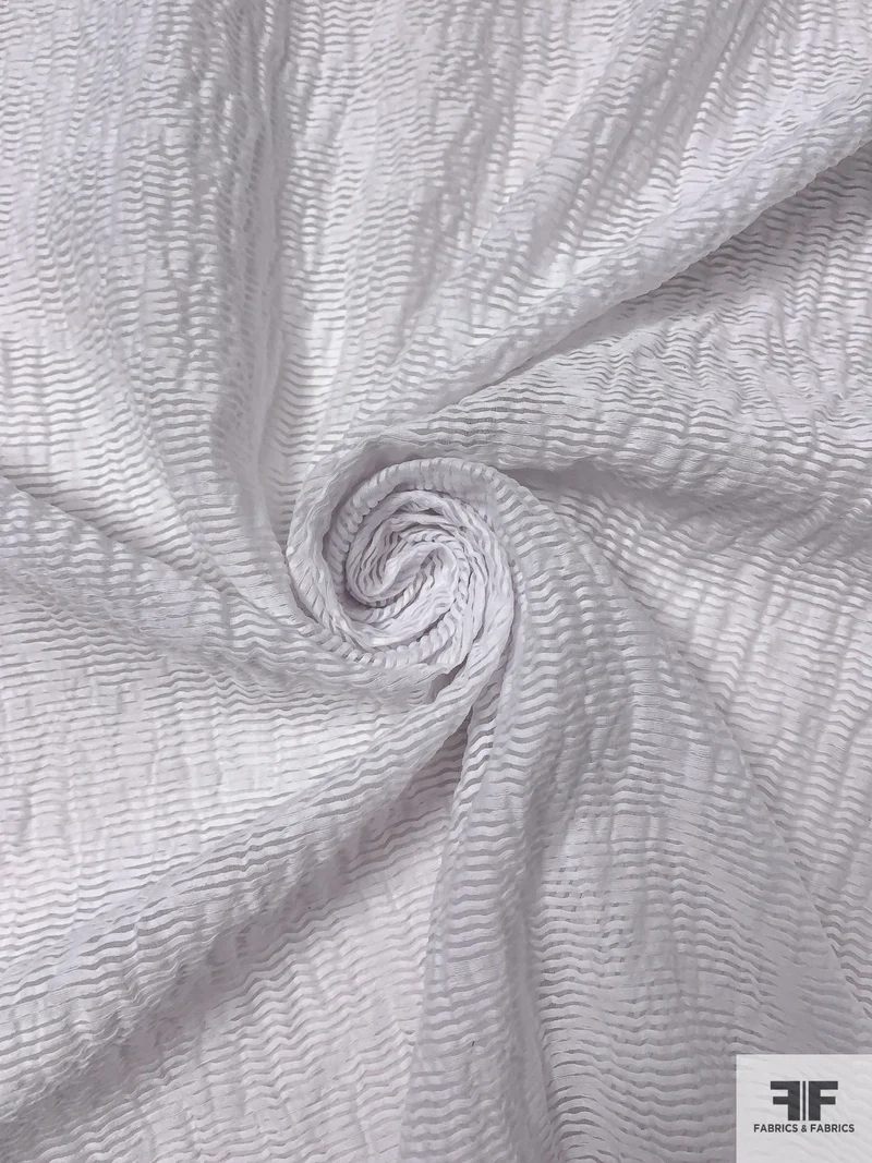 Italian Textured Cotton Novelty - White
