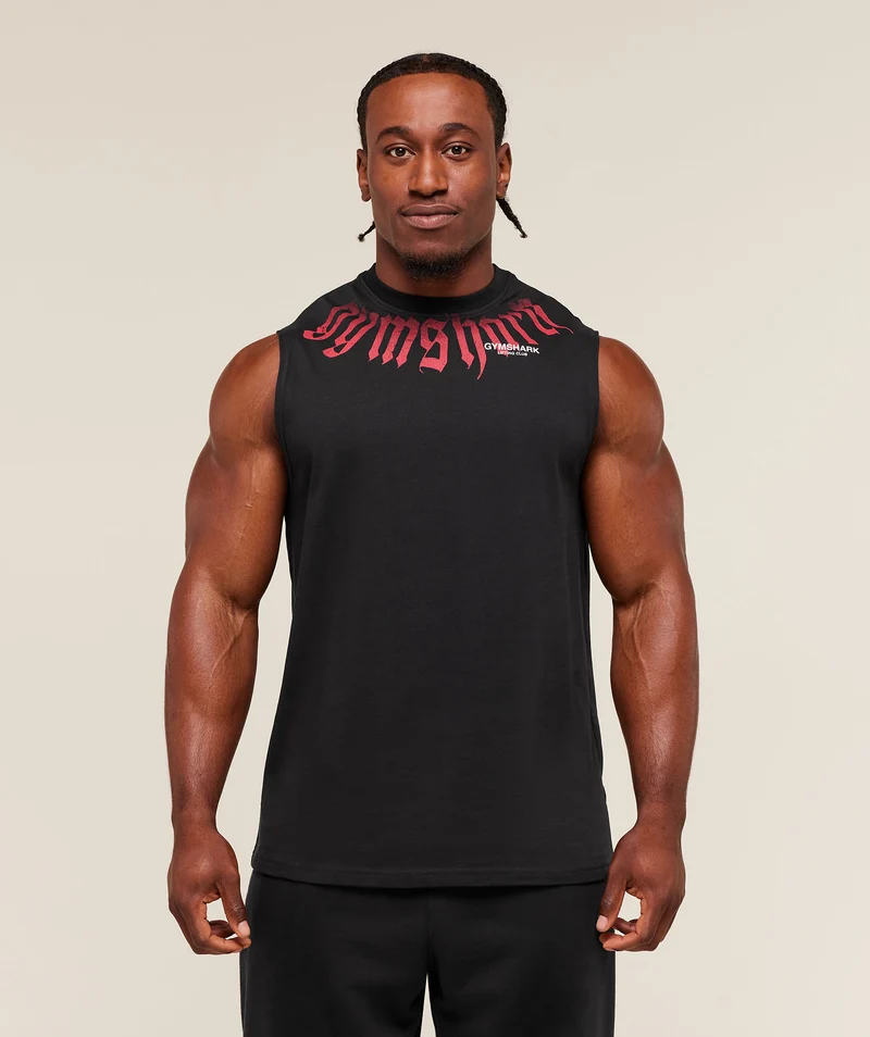 Gymshark Fade Graphic Tank - Black