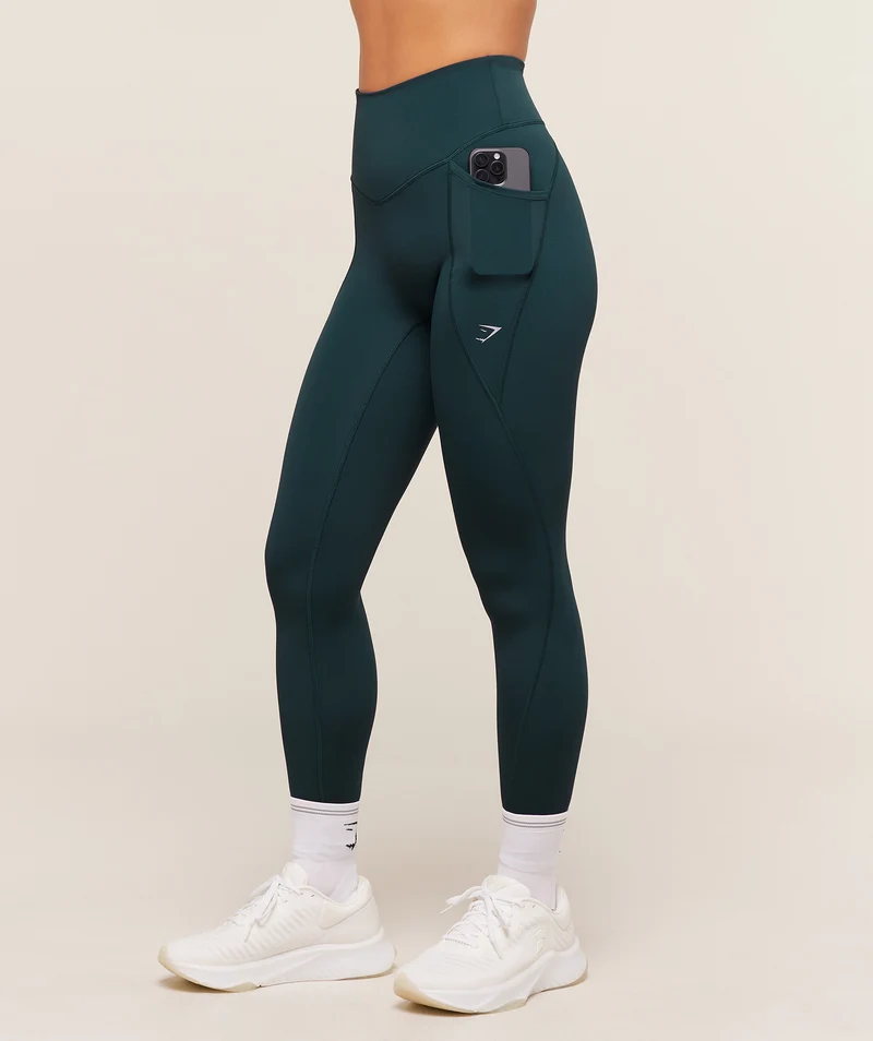 Gymshark Running Pocket Legging - Deep Petrol Blue