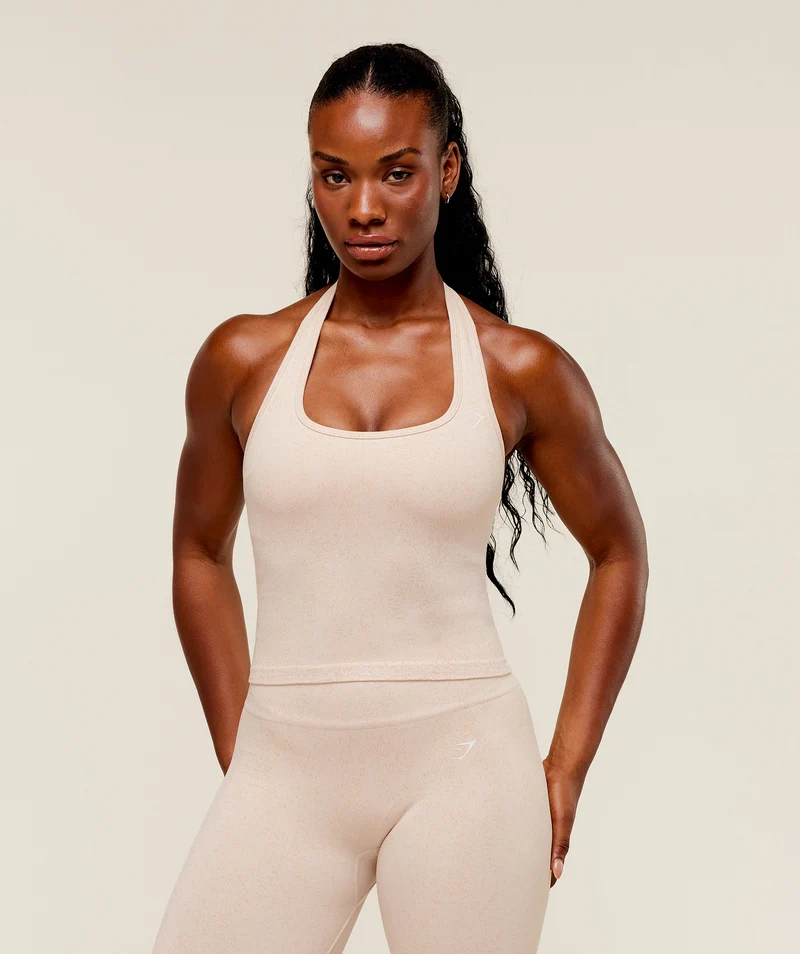 Gymshark Adapt Fleck x Whitney Tank With Shelf - Coconut White