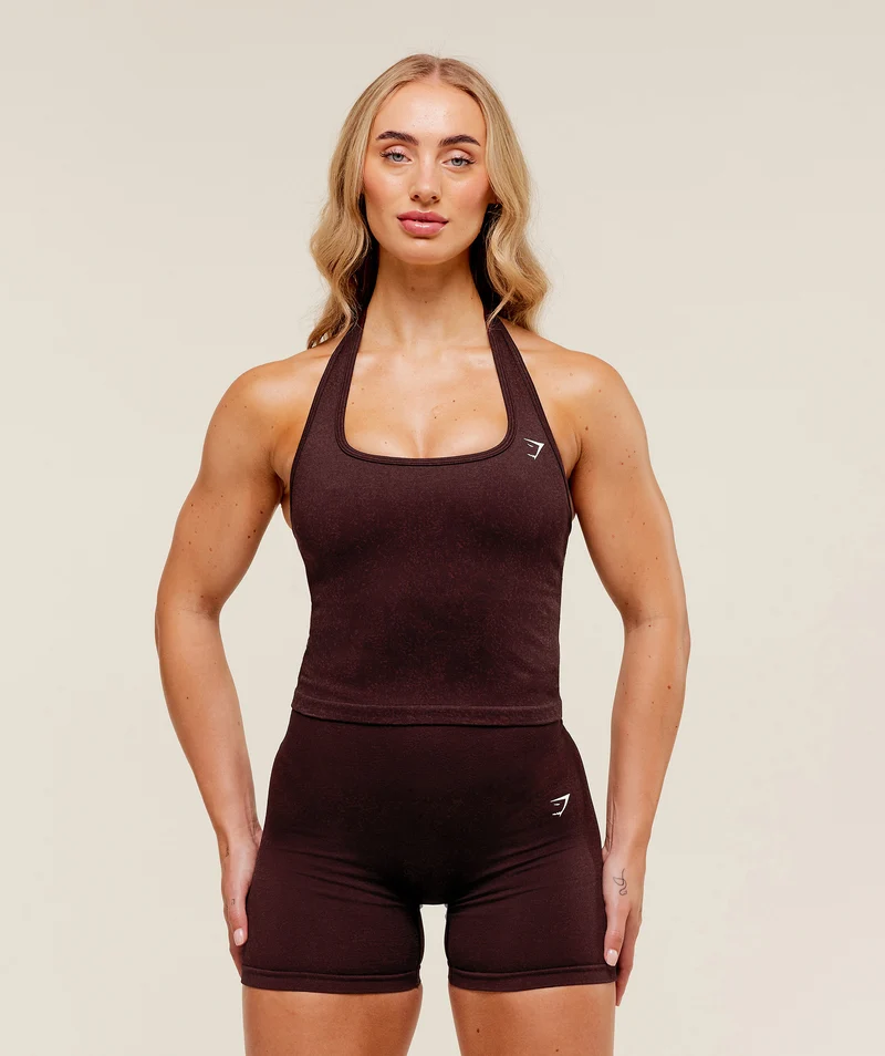 Gymshark Adapt Fleck x Whitney Tank With Shelf - Cherry Purple/Rich Maroon
