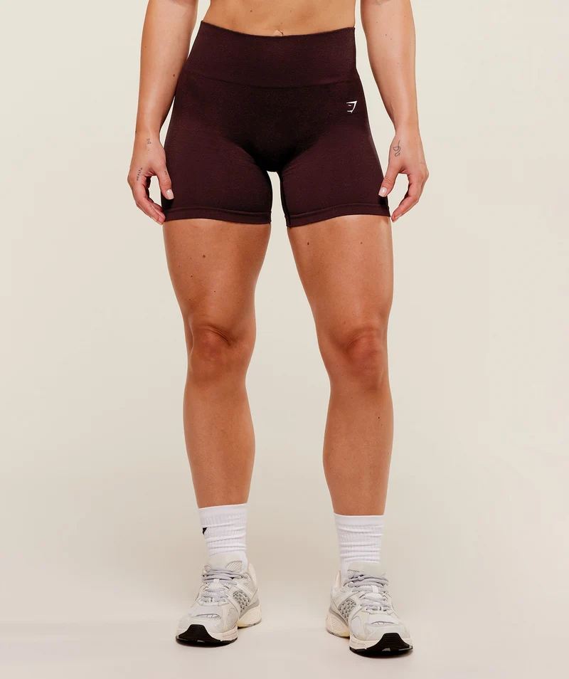 Gymshark Adapt Fleck Seamless Shorts - Cherry Purple/Rich Maroon