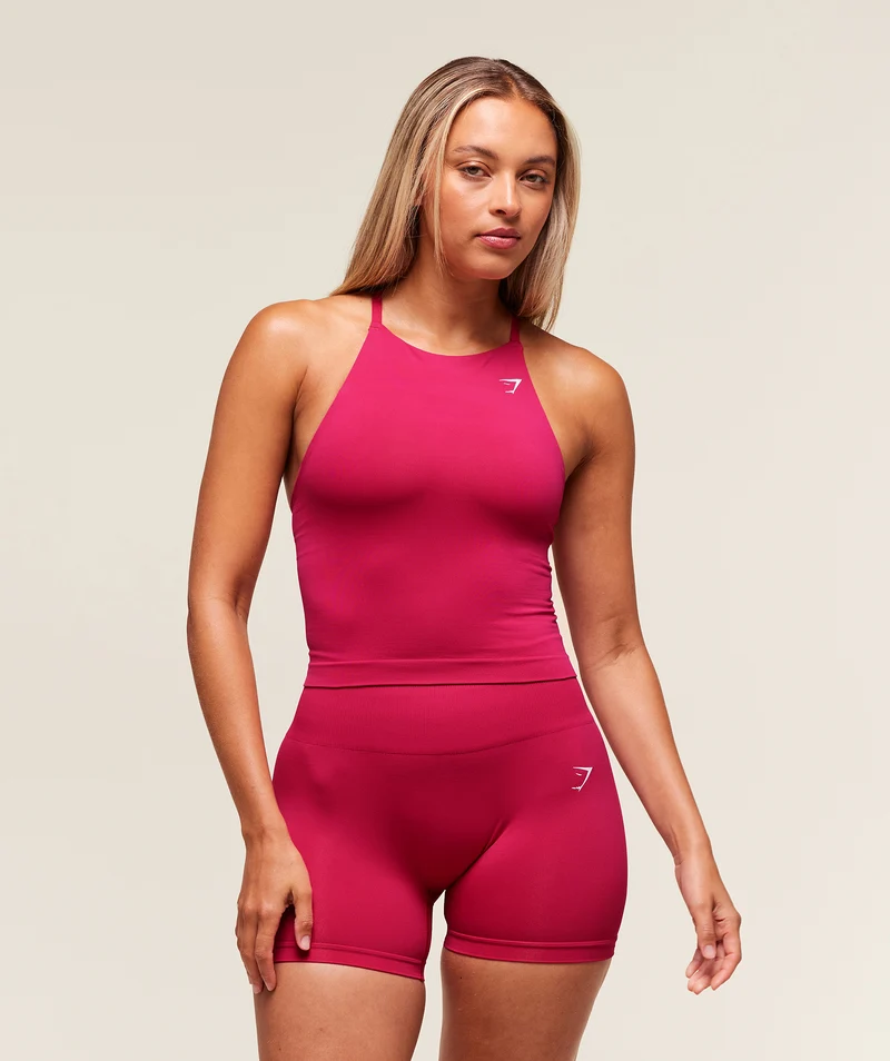 Gymshark Everyday Seamless Tank With Shelf - Build Pink