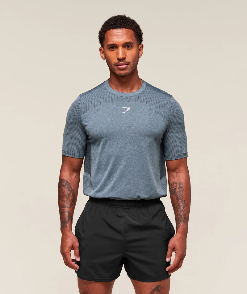 Gymshark Lightweight Seamless T-Shirt - Classic Blue/Success Blue