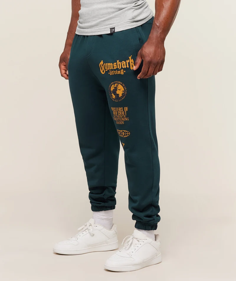 Gymshark Global Lifting Oversized Joggers - Deep Petrol Blue