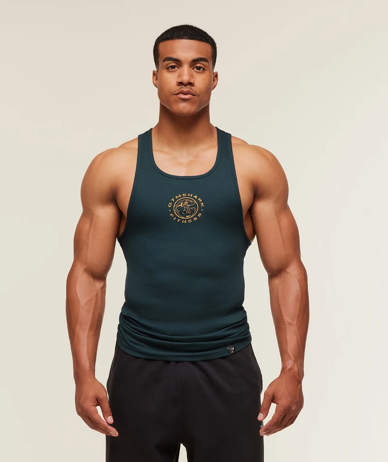 Gymshark Lifting Club Ribbed Tank - Deep Petrol Blue