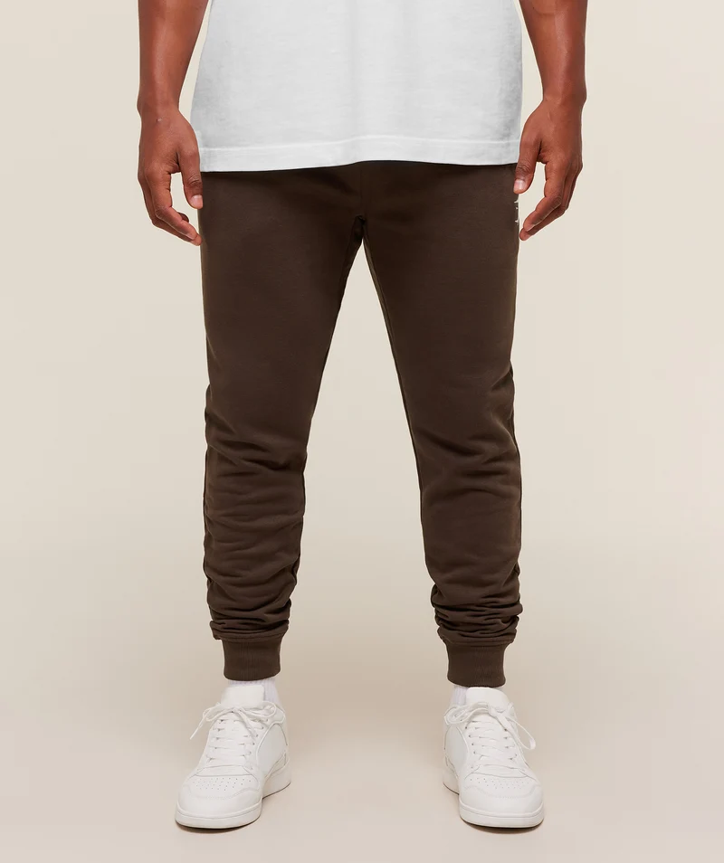Gymshark Crest Joggers - Archive Brown