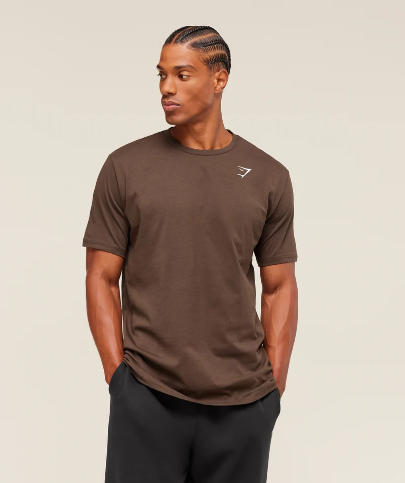 Gymshark Crest T-Shirt - Archive Brown