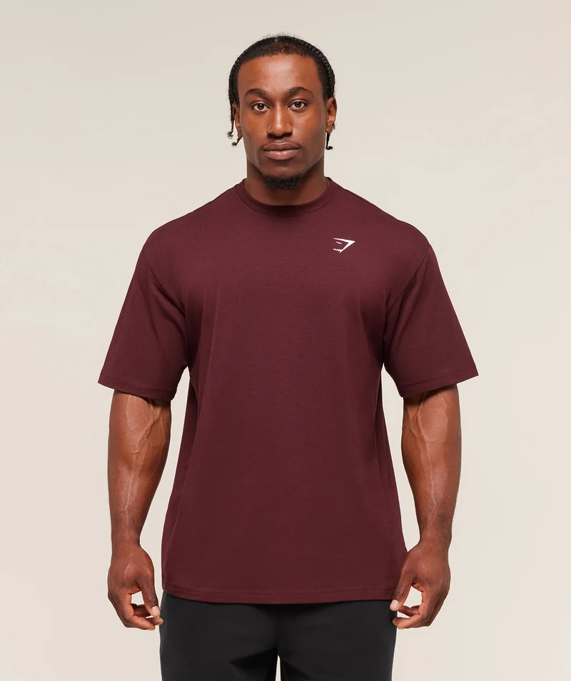 Gymshark Essential Short Sleeve T-Shirt - Rich Maroon