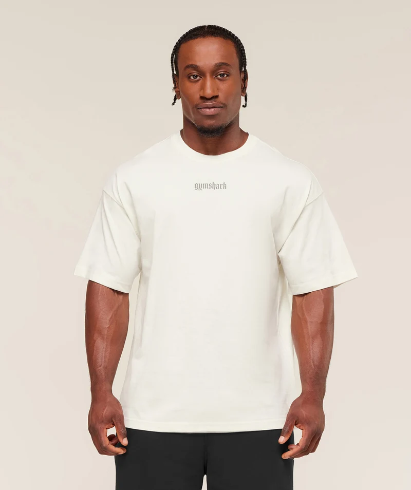 Gymshark Olde English T-Shirt - Soft White