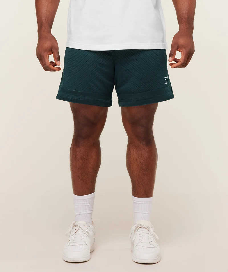 Gymshark Varsity Mesh Shorts - Deep Petrol Blue