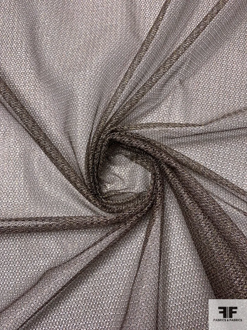 Metallic Tulle Novelty - Rose Gold / Silver / Black