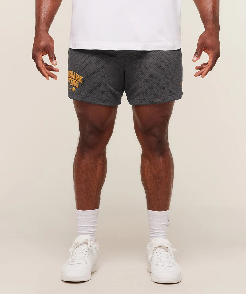 Gymshark Lifting Barbell Mesh 5" Short - Onyx Grey