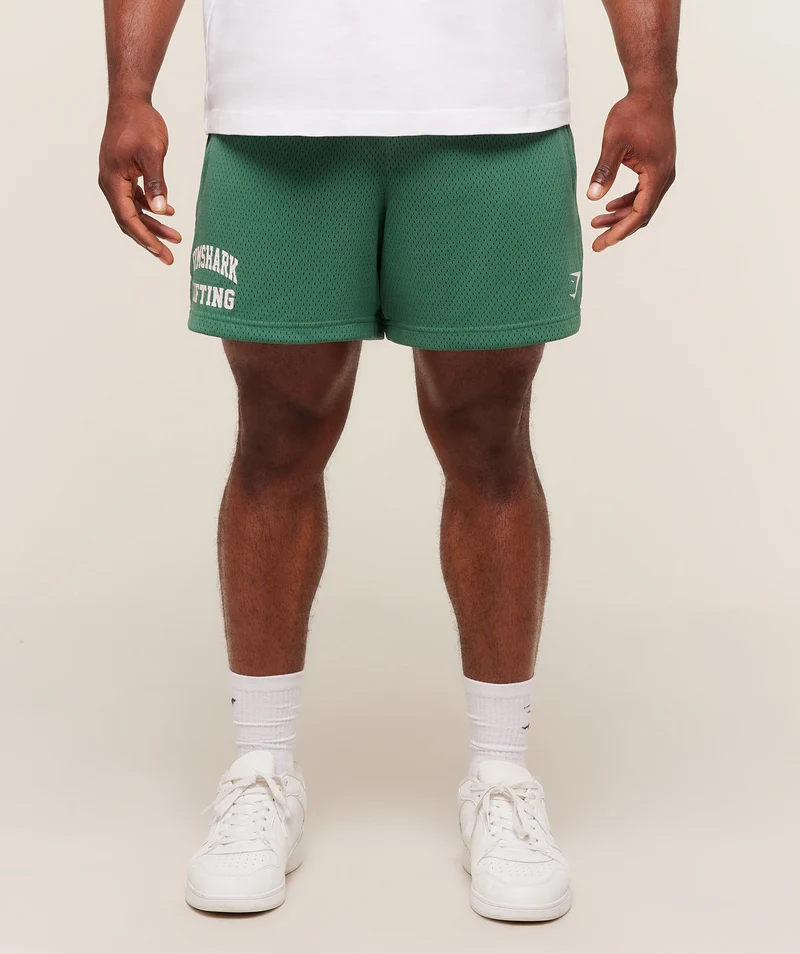 Gymshark Lifting Mesh 5" Shorts - Lift Green