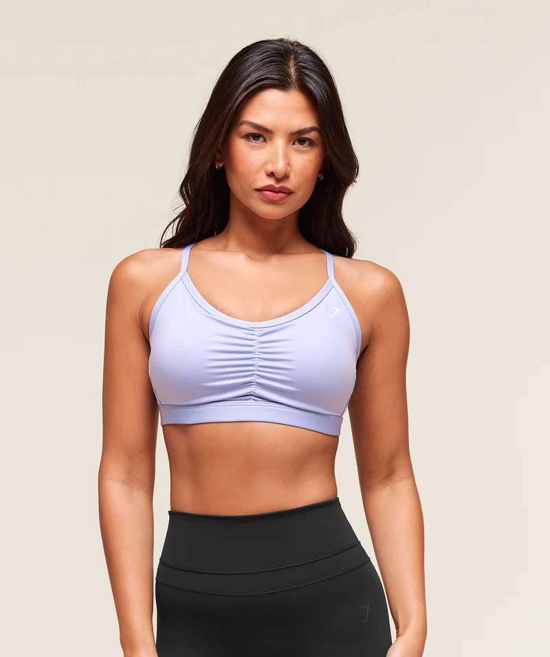 Gymshark Ruched Sports Bra - Peri Blue
