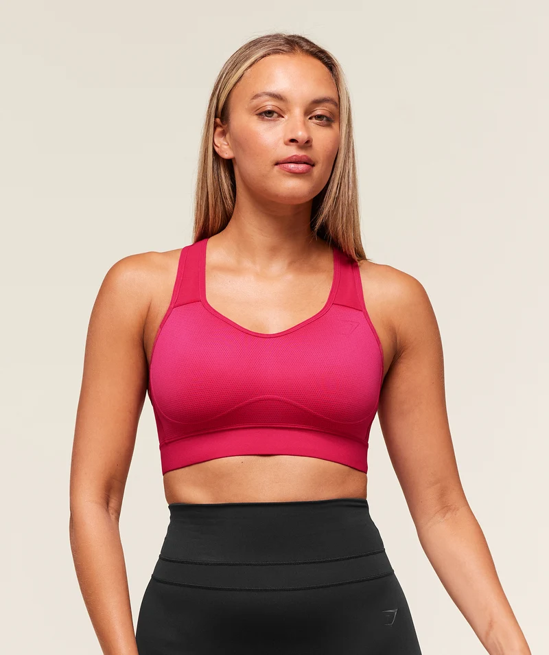 Gymshark Lightweight High Support Sports Bra - Build Pink
