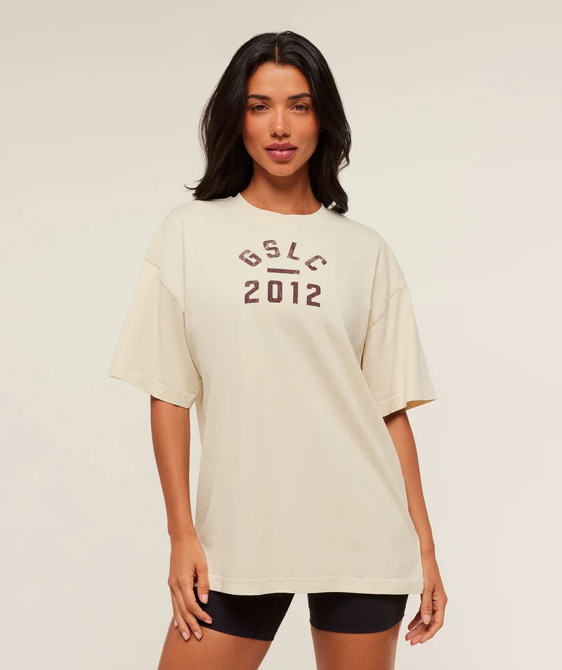 Gymshark Lifting Club 2012 Graphic Short Sleeve T-Shirt - Stone Beige/Wash