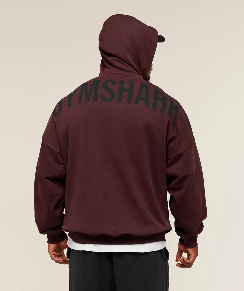 Gymshark Power Oversized Hoodie - Rich Maroon