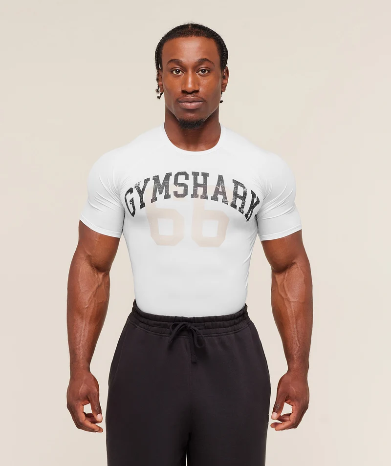 Gymshark Graphic Baselayer T-Shirt - White