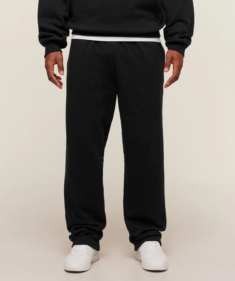 Gymshark Embossed Straight Leg Joggers - Black