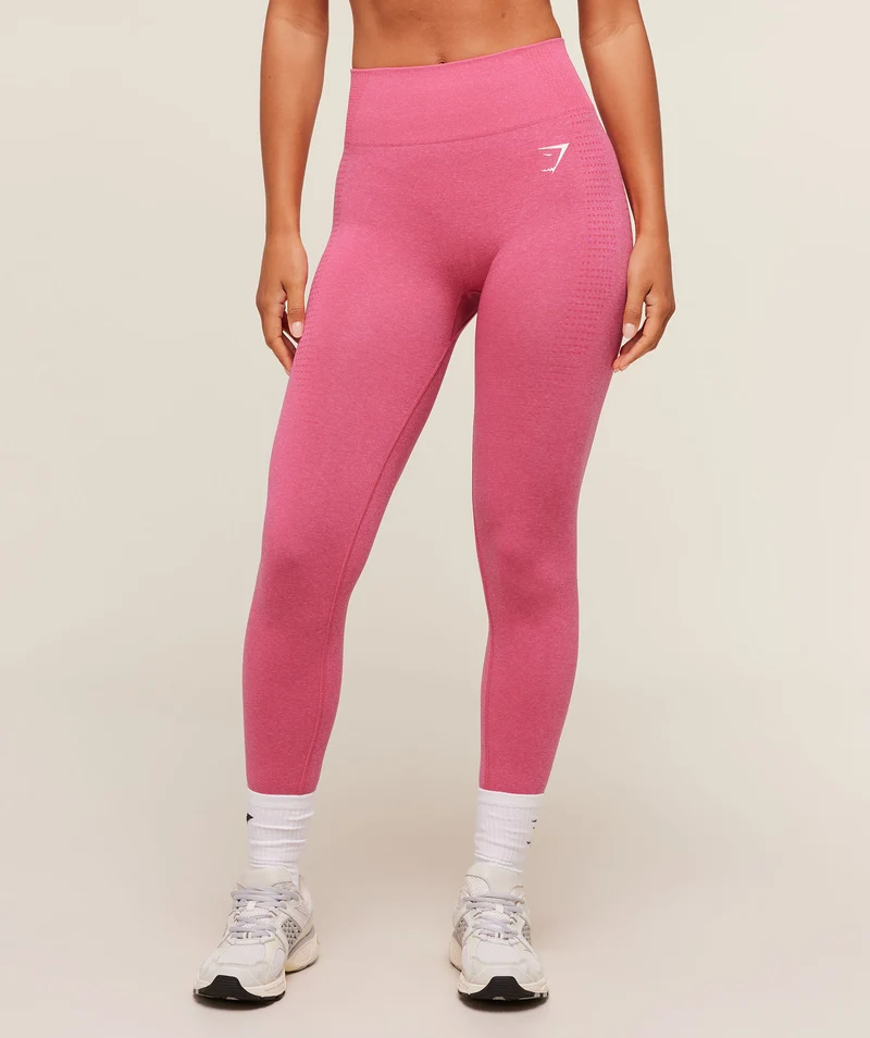 Gymshark Vital Sculpt Seamless Legging - Vintage Rouge Pink/Marl