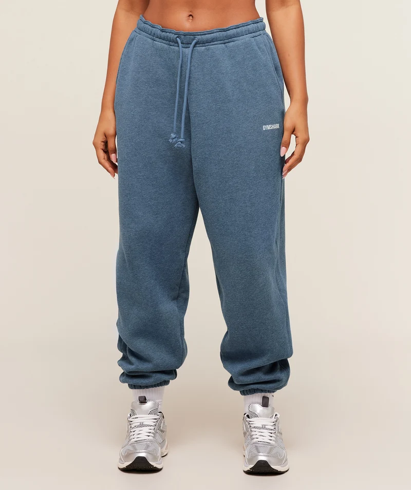 Gymshark Cosy Luxe Cuffed Joggers - Bros Compound Blue Marl