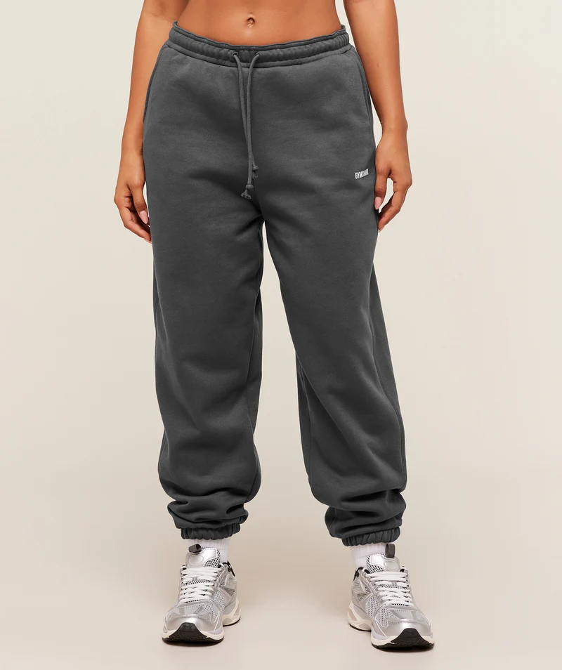 Gymshark Cosy Luxe Cuffed Joggers - Onyx Grey