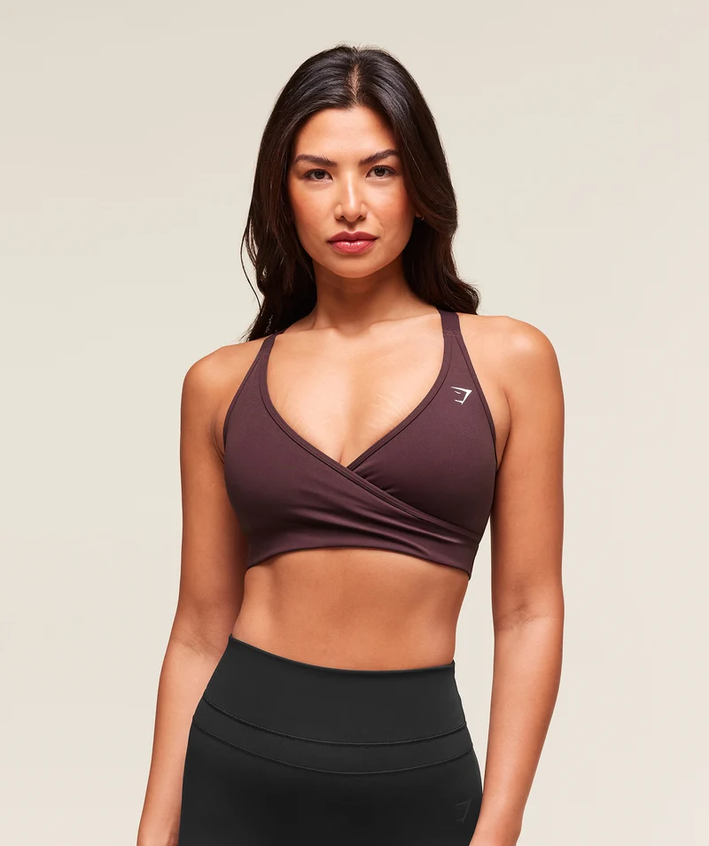 Gymshark Wrap Sports Bra - Cherry Purple