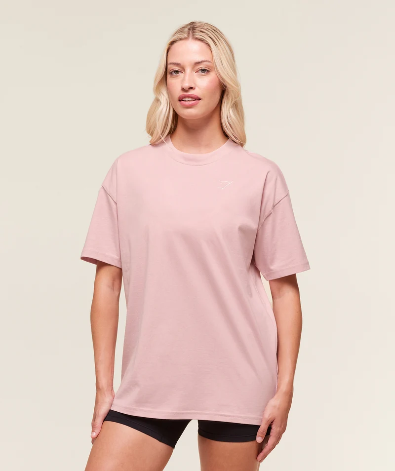Gymshark Training Oversized T-Shirt - Cloud Pink