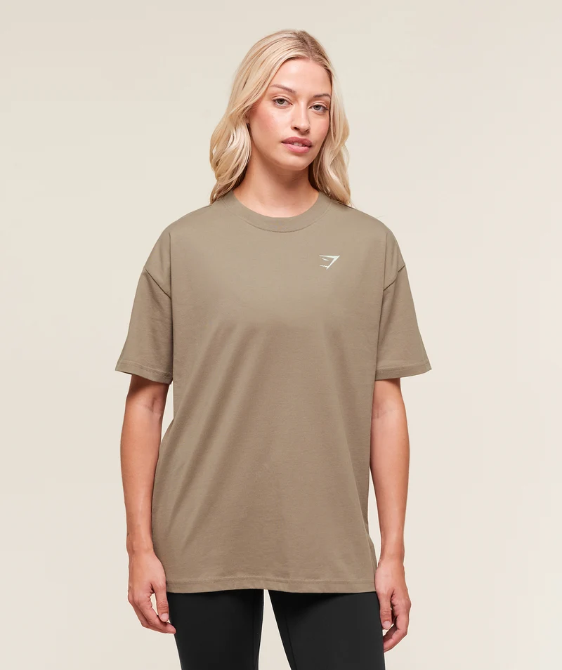 Gymshark Training Oversized T-Shirt - Lifestyle Brown