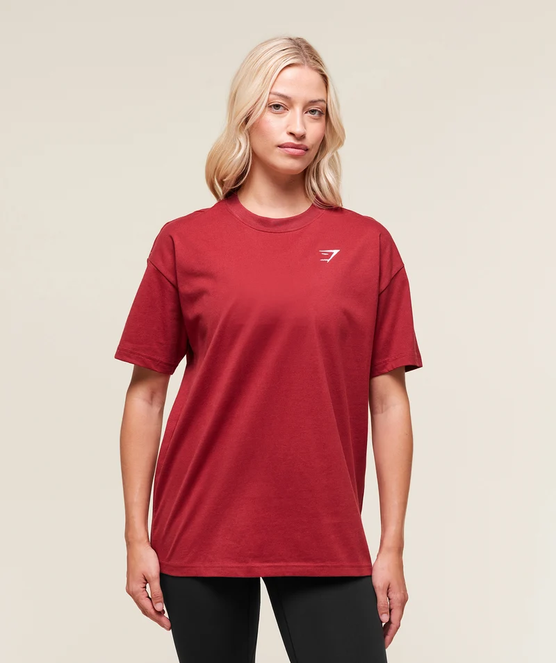 Gymshark Training Oversized T-Shirt - Athletic Burgundy