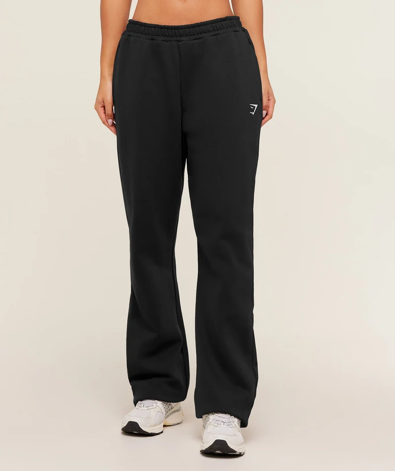 Gymshark Training Fleece Straight Leg Tall Pants - Black
