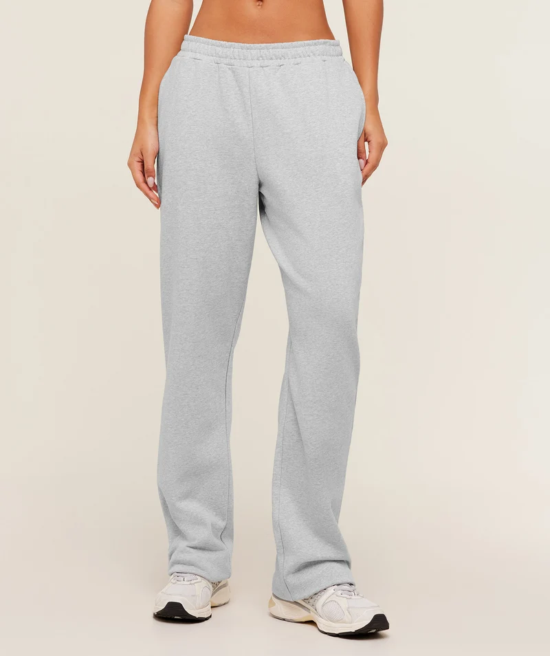 Gymshark Training Fleece Straight Leg Tall Pants - Light Grey Core Marl