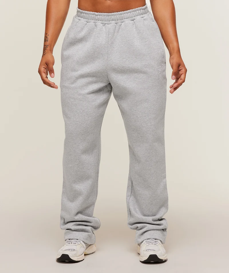 Gymshark Training Fleece Straight Leg Short Pants - Light Grey Core Marl