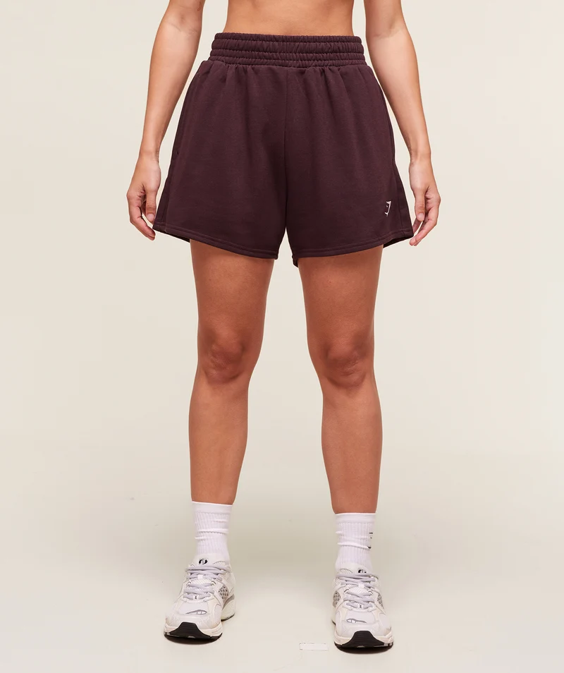 Gymshark Training Fleece Shorts - Cherry Purple