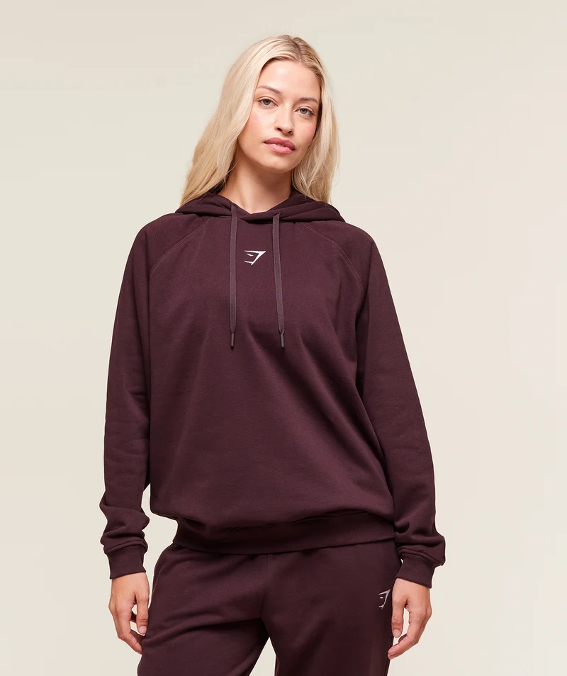 Gymshark Training Oversized Fleece Hoodie - Cherry Purple