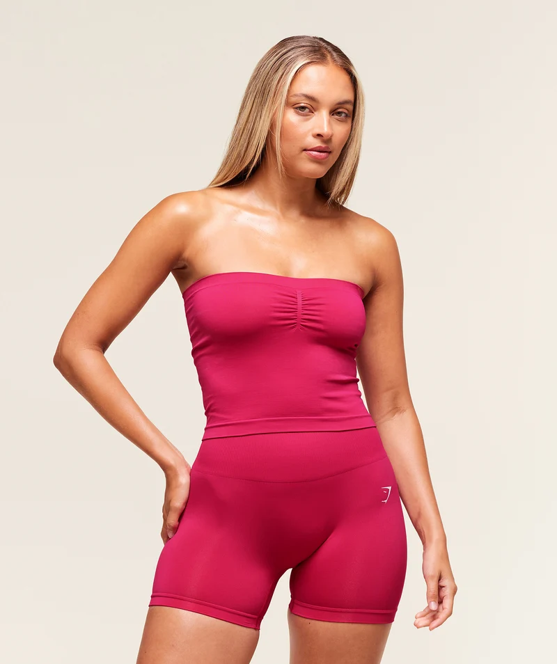 Gymshark Everyday Seamless Midi Tube Top - Build Pink