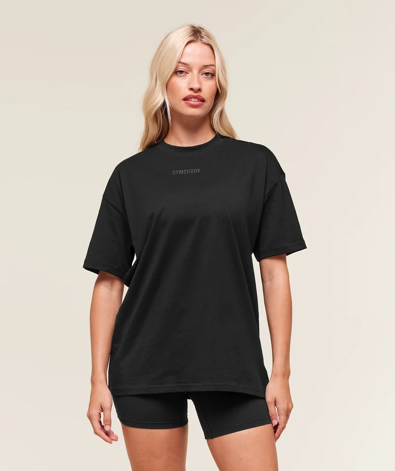 Gymshark Block Oversized T-Shirt - Black