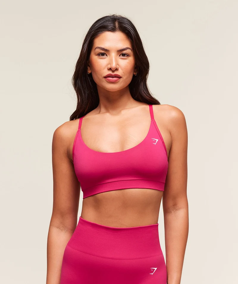 Gymshark Everyday Seamless Racerback Sports Bra - Build Pink