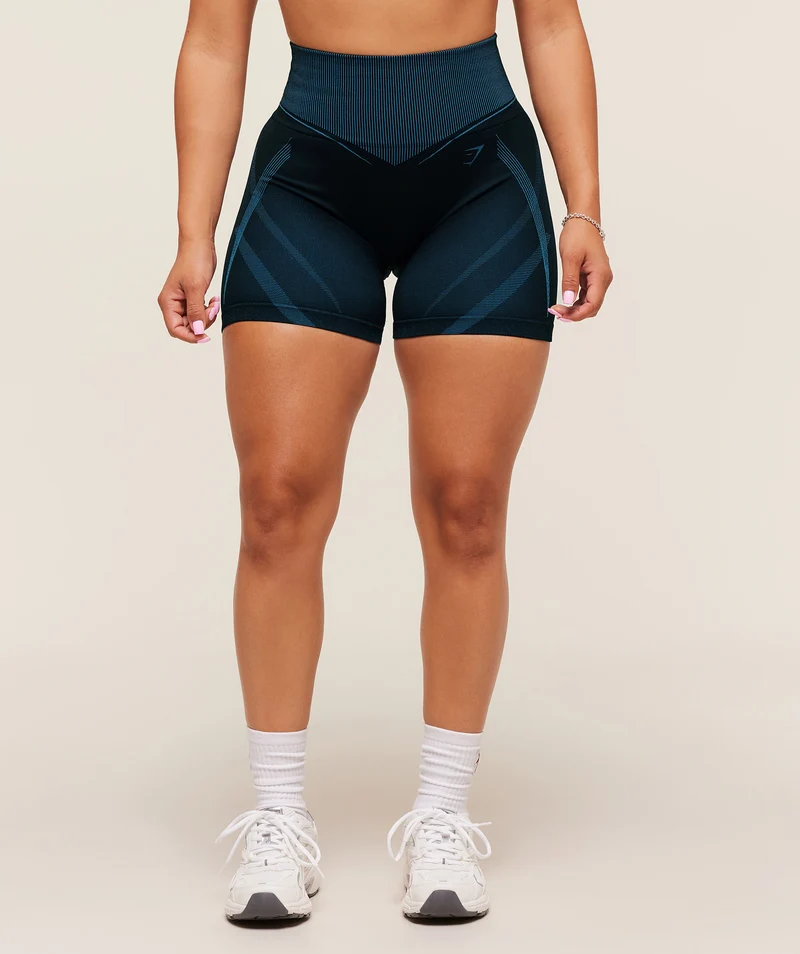 Gymshark x Analis Seamless Short - Midnight Blue/Lats Blue