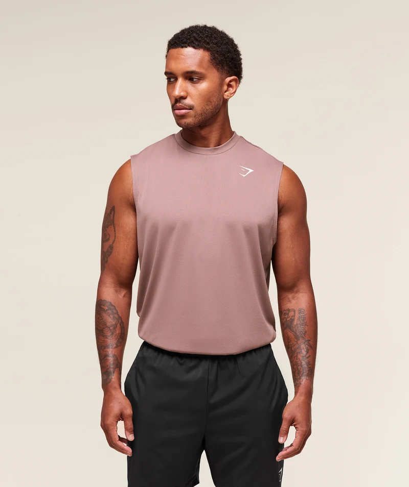 Gymshark Oversized Performance Tank - Chestnut Pink
