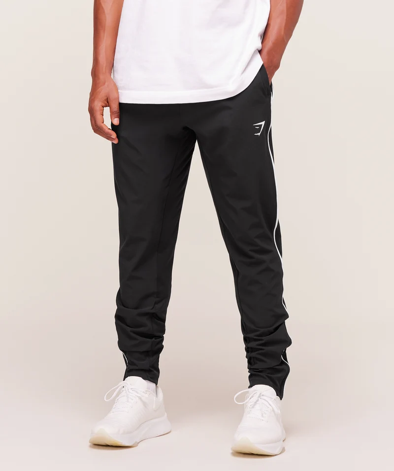 Gymshark Arrival Woven Block Joggers - Black
