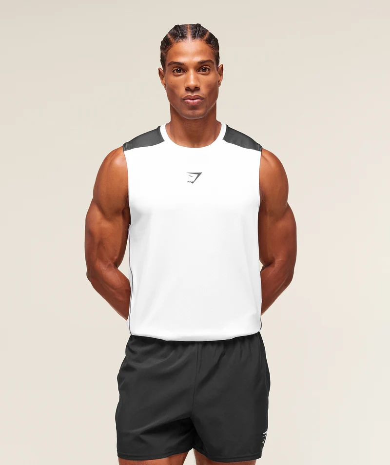 Gymshark Arrival Block Tank - White