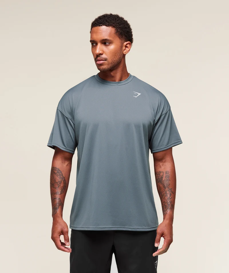 Gymshark Arrival Oversized T-Shirt - Iron Blue
