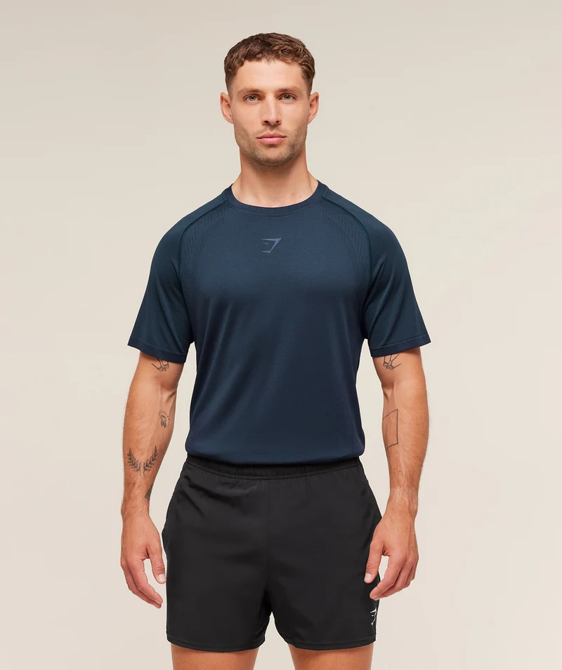 Gymshark Versatile Seamless T-Shirt - Bench Blue/Compound Blue