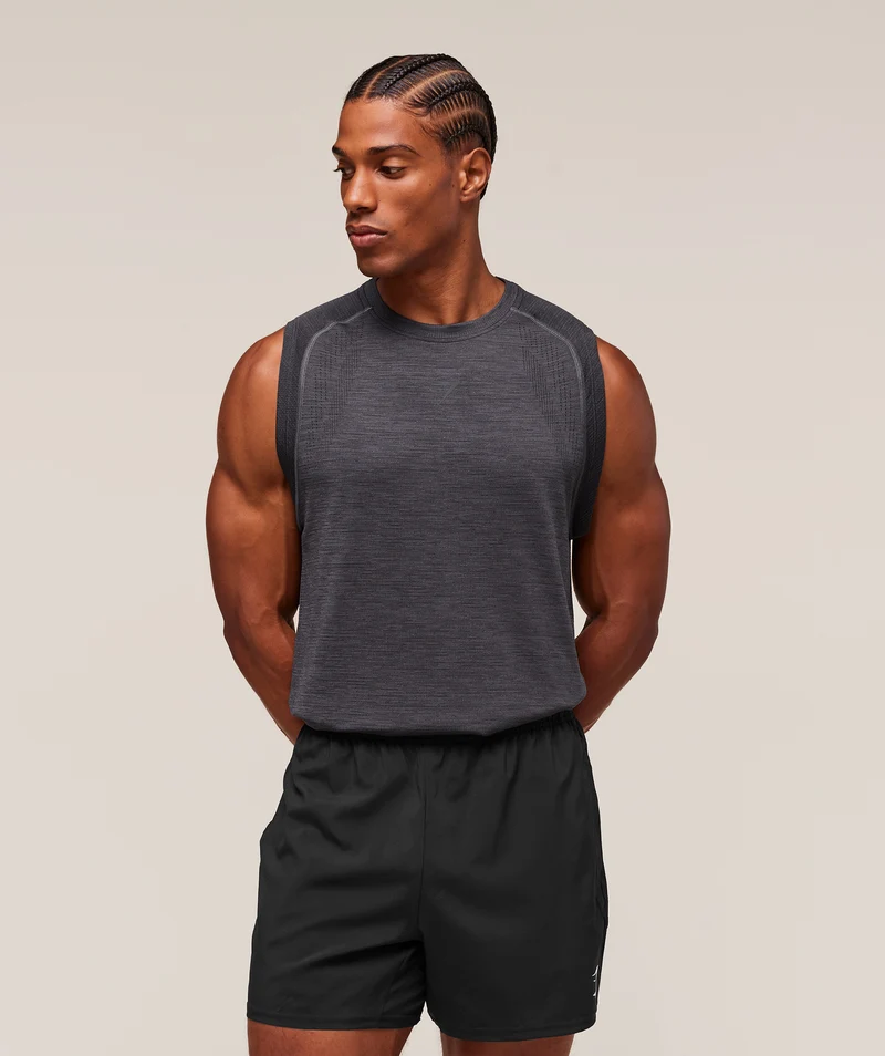 Gymshark Versatile Seamless Tank - Dark Grey/Black