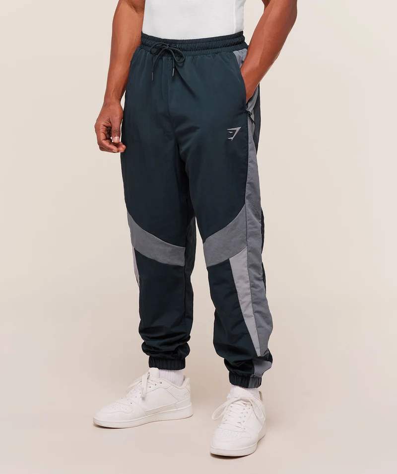 Gymshark Retro Track Pant - Deep Petrol Blue/Iron Blue/Denim Grey